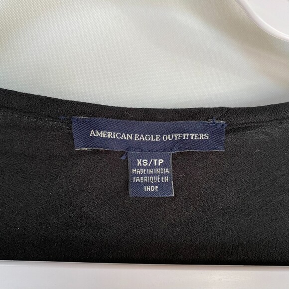 American Eagle Outfitters Dress Ebroidered Boho Fairycore Bell Sleeves Size XS - Picture 8 of 15